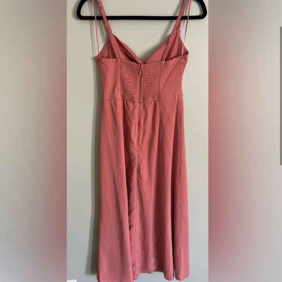 NWT Abercrombie Twist Front Midi Dress Mauve - Picture 3 of 7